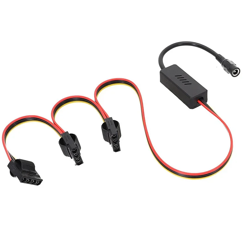 Фото Адаптер постоянного тока 5525 к кабелю жесткого диска Sata Molex, штекер к 2 3 4 IDE 1x2x3x4xSATA, провод 12 В к большим 4-контактным разъемом №4