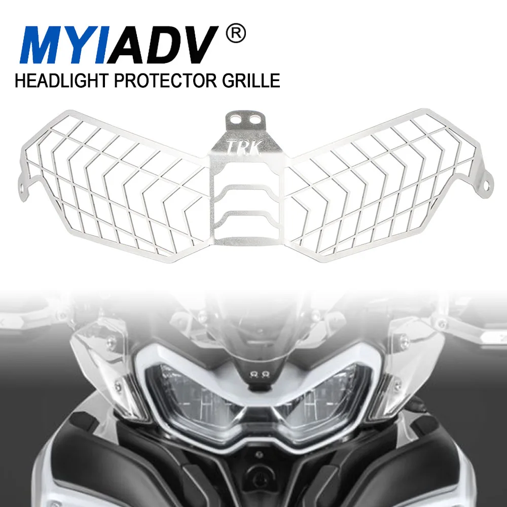 

Motorcycle Headlight Protector Grille Cover For Benelli TRK702 TRK 702 2023 Headlamp Head Light Grill Guard Shield Protection