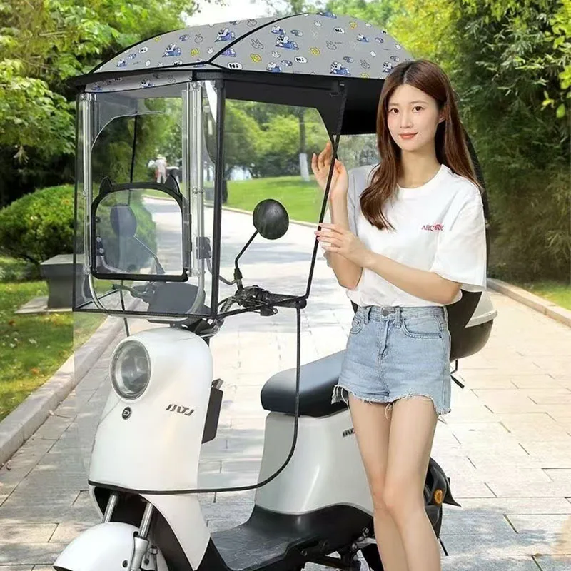 Мотоциклетный навес тент для открытия окна обновленный удлиненный трехколесный