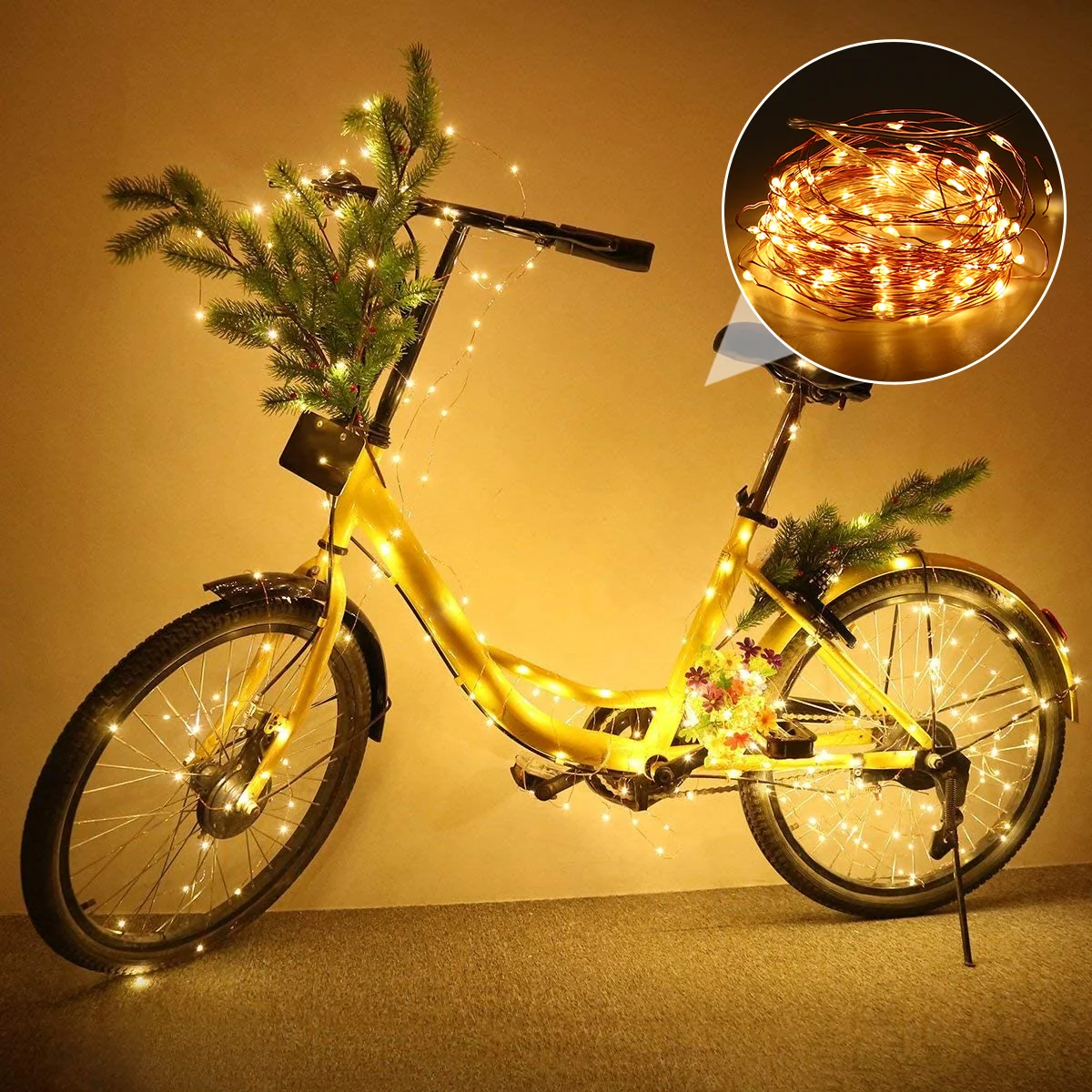 

Solar Energy Copper Wire Lamp Christmas Yard String Lamp (100LEDs,Warm Light)