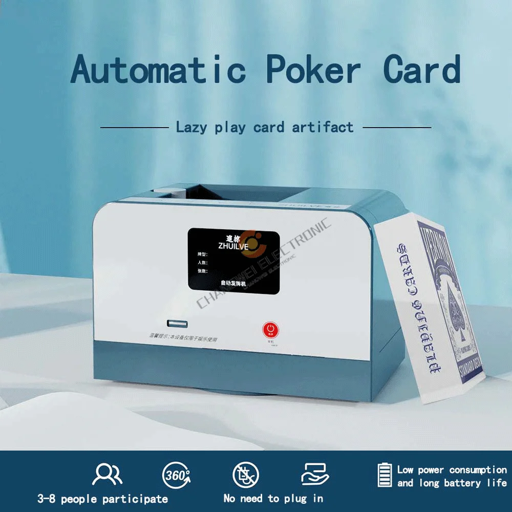 New Automatic Card Dealer, Rechargeable Card Dealer, Wireless Card Dealer, Smaller Size, Easy To Carry Outdoors, With Battery enlarge