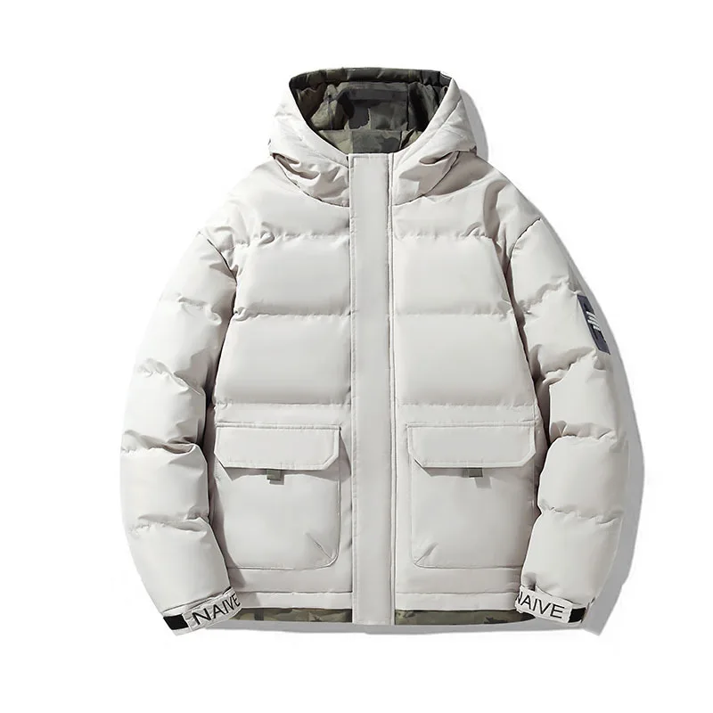 

Autumn and Winter New Cotton Clothes Men's Winter Coat Fake Two Pieces Cotton Clothes Fashion Brand Cotton Clothes Hooded Thicke