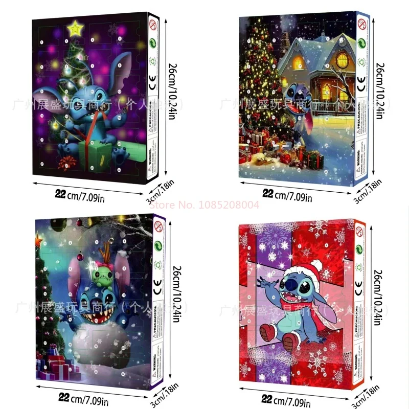 Disney Lilo &amp Stitch 24-дневный Рождественский ангел Адвент Хэллоуин Календарь Слепая