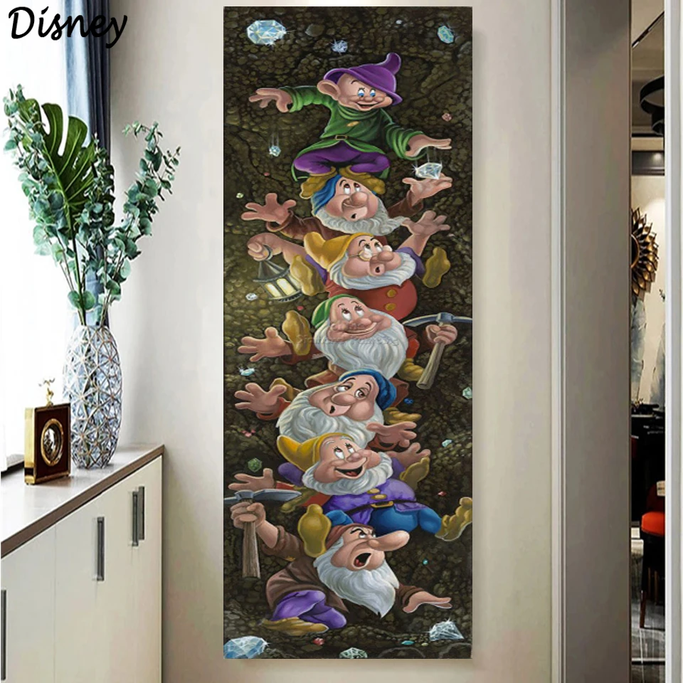 

Disney Cartoon Seven Dwarfs 5D DIY Diamond Painting Cross Stitch Kit Diamond Embroidery Home Decoration Wall Art Mosaic Gift