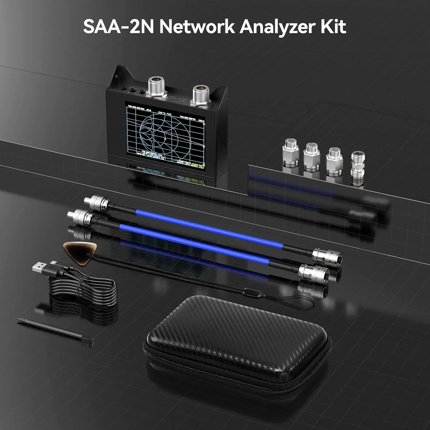 Фото Антенный анализатор NanoVna SAA-2N VNA 50 кГц-3 ГГц векторный анализатор сети 4-дюймовый ЖК-дисплей, ВЧ ВВЧ УВЧ Измерение параметров S №2