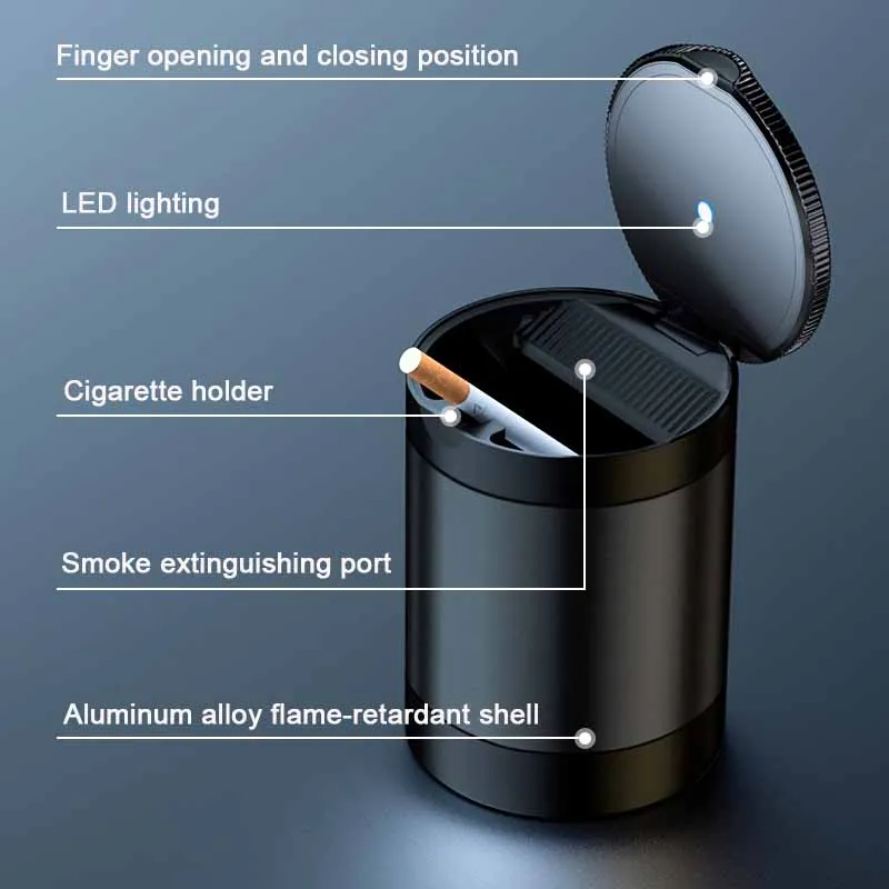 Автомобильная сигарета пепельница чашка с крышкой Женская портативная съемная