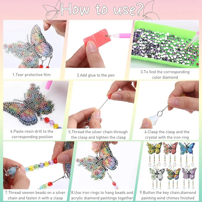 Самодельная живопись ветряные колокольчики двусторонняя краска подвесное