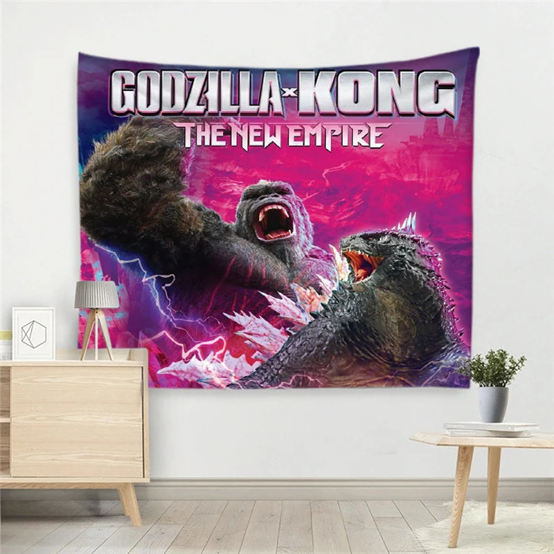 Гобелен Godzillas VS KingKongs аниме новинка экшн-фигурки динозавра орангутан настенная