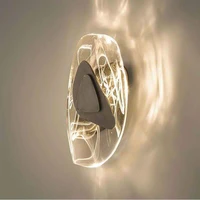 modern wall lamp shaped crystal stone living room led hotel creative aisle staircase bedroom bed minimal