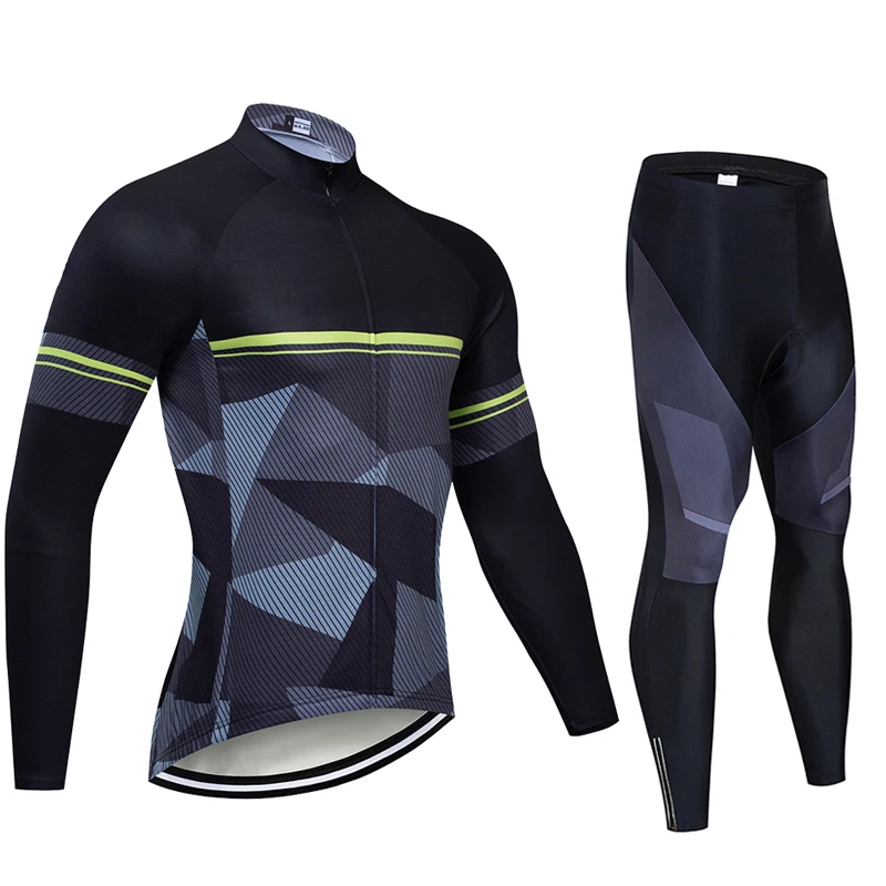 Весенне-осенний комплект велосипедного трикотажа для мужчин с длинными рукавами