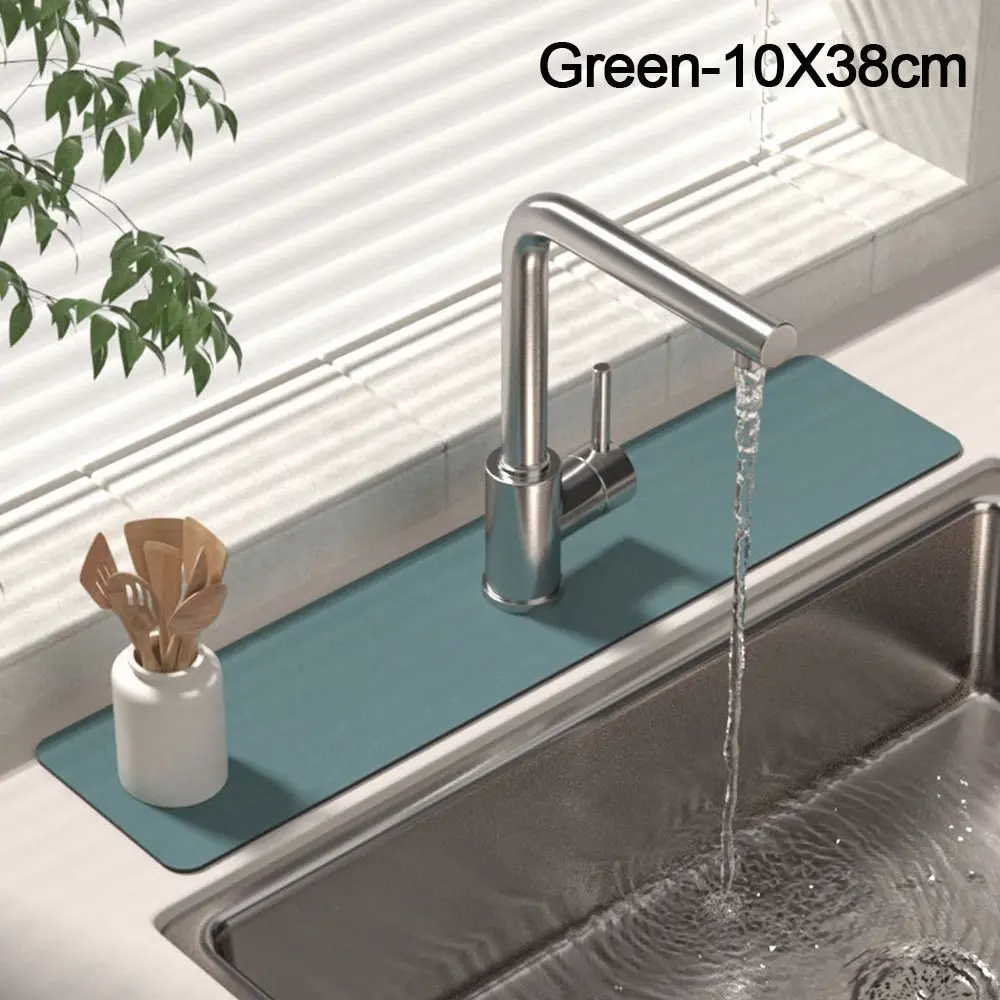 

Коврик для слива смесителя из диатомита, многофункциональный удобный нескользящий впитывающий коврик, защита от брызг столешницы