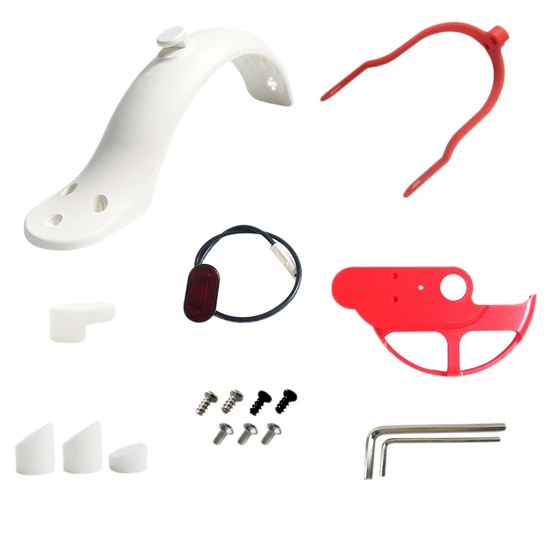 

Scooter Mudguard Bracket Kit Scooter Mud Fender Shock Absorber Guard Taillight for Xiaomi M365 Pro Accessories B