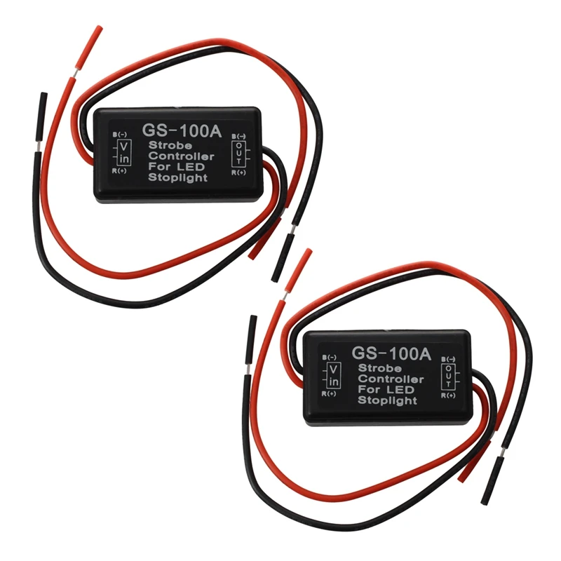 

2X Flash Strobe Controller Flasher Module For LED Brake Tail Stop Light 12-16V
