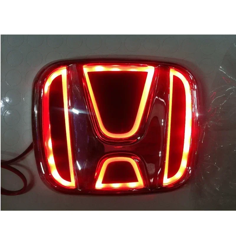 

5D автомобильная задняя светодиодная эмблема, световой значок, наклейка для логотипа Honda, подходит для Civic Accord Odyssey Pilot CRV XRV City, автонаклейки, аксессуары