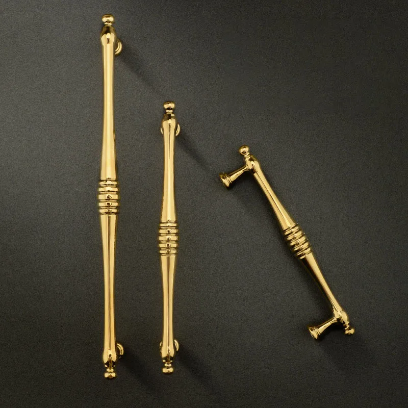 

Cabinet High-end Door Handles and Knobs Gold Cabinets Pulls Large Wardrobe Handle Wine Drawer Pull Furniture Handles Hardware