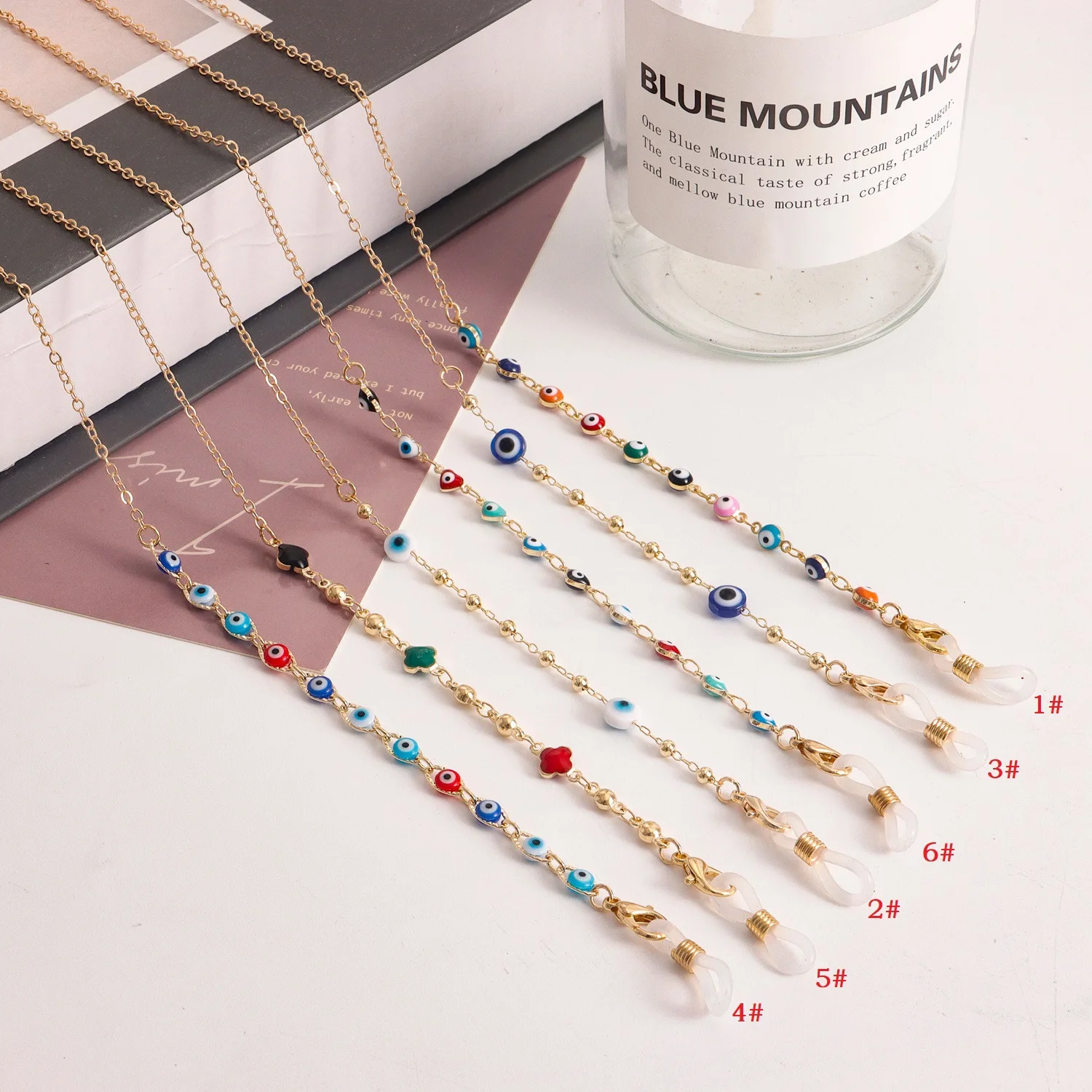 

Accessories Mask Chain Eyewear Chain Metal Eyewear Chain Devil's Eye Mask Chain And Eyewear Chain