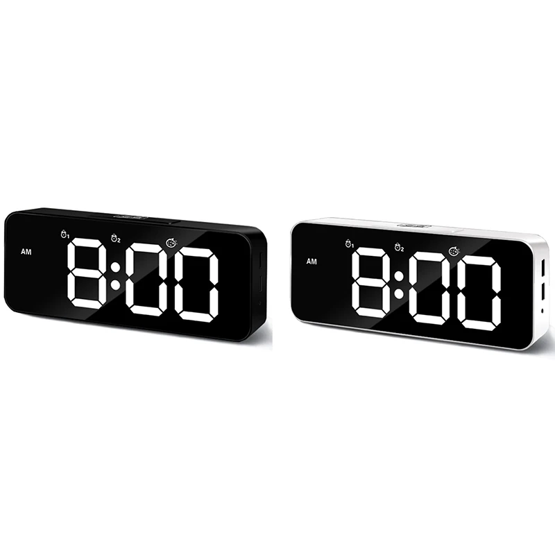 Digital Alarm Clock,Sound Control,Dual Alarms,12/24 H,Volume