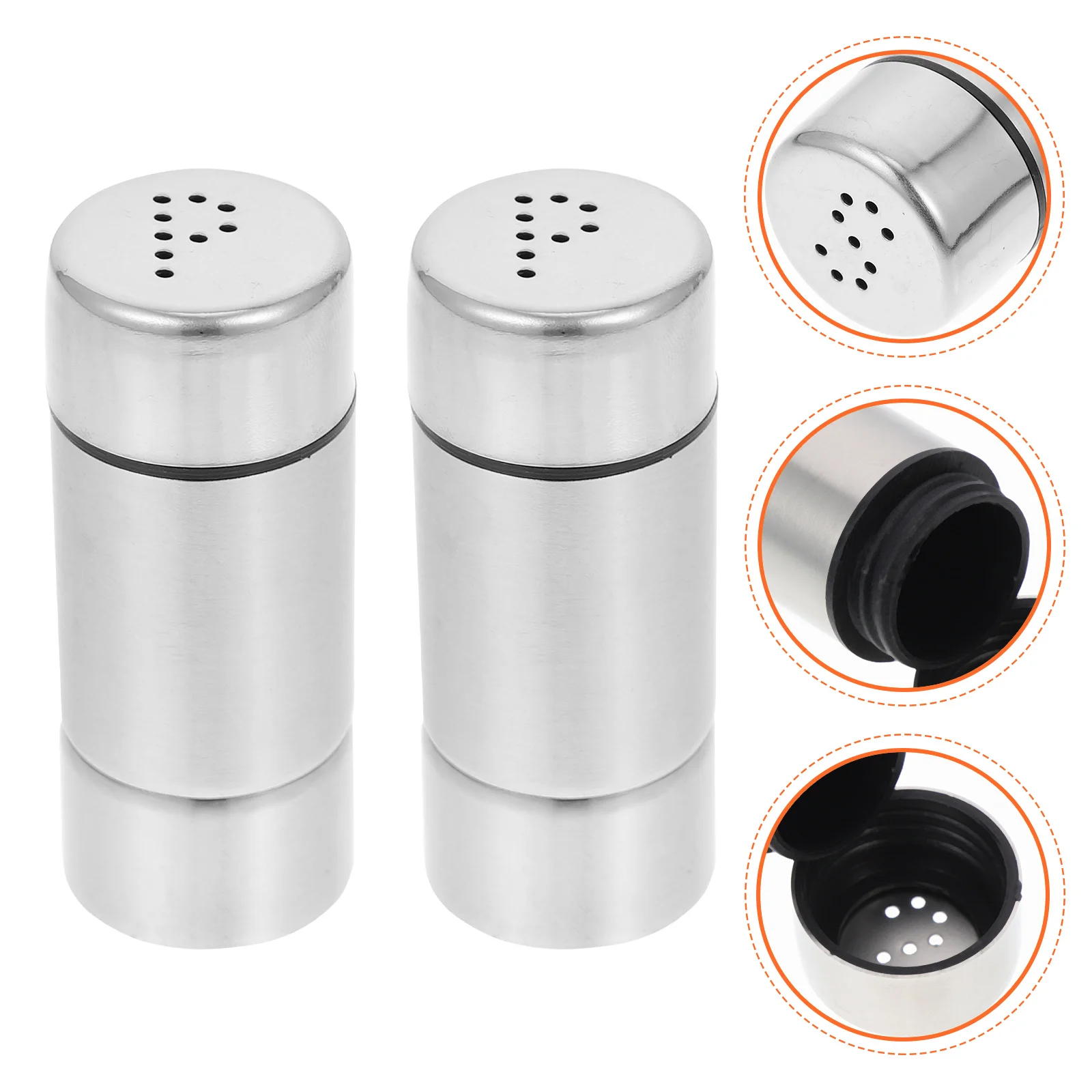 

Salt Pepper Shaker Shakersstorage Steel Dispenser Stainless Seasoning Metal Kitchen Condiment Bottles Jar Sugar Jars Flour