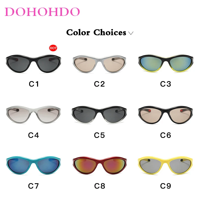 DOHOHDO новые ретро Y2K кошачий глаз уличные модные спортивные солнцезащитные очки