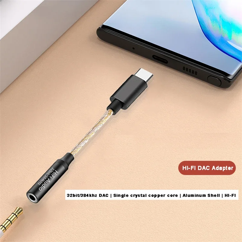 Фото CX31993 HIFI ЦАП Усилитель для наушников USB типа C до разъема для наушников 3,5 мм Аудиоадаптер Цифровой декодер для MacBook Android Windows 10 №4