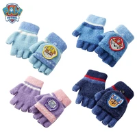 genuine paw patrol children clamshell gloves thickened warmth for boys and girls baby gloves cute half finger autumn winter gift