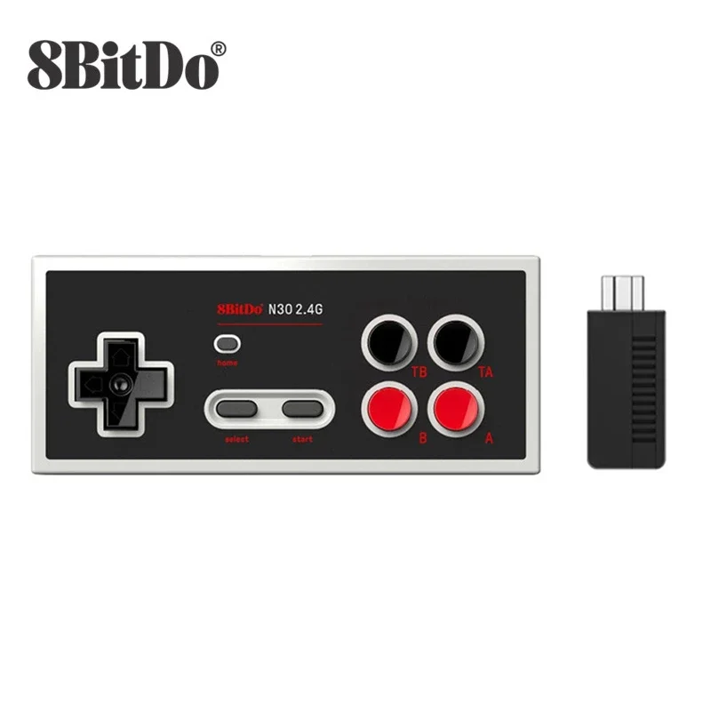 

Беспроводной игровой контроллер 8bitdo N30 2,4G, геймпад с турбо-функцией для NES Classic Edition