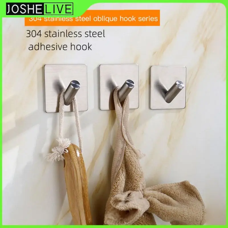 

Creative Stainless Steel Seamless Hole-free Multifunction Sticky Hook Hook Coat Hook Home Wall Door Hook Clothes Hange