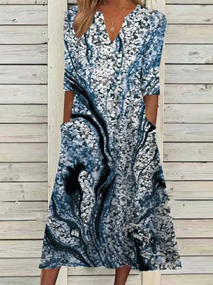 Женское плиссированное платье-макси на пуговицах Длинное Элегантное свободное