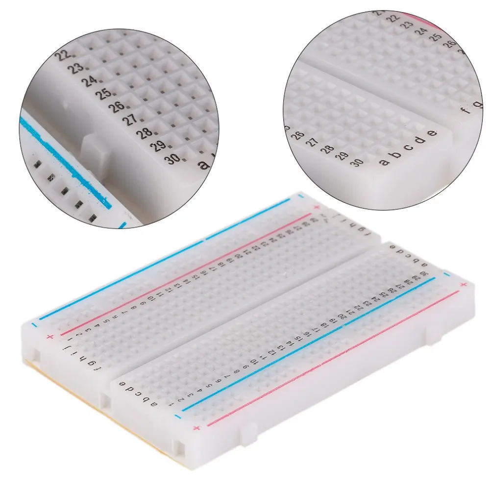 

8.5x5.5cm 400 Tie Points Solderless PCB Breadboard Mini Universal Test Protoboard DIY Bread Board for Bus Test Circuit Board