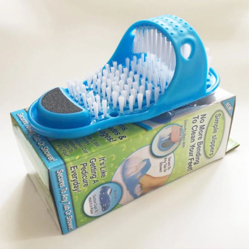 Plastic Bath Shower Feet Massage Slippers Bath Shoes Brush Pumice Stone Foot Scrubber Spa Shower Remove Dead Skin Foot Care Tool