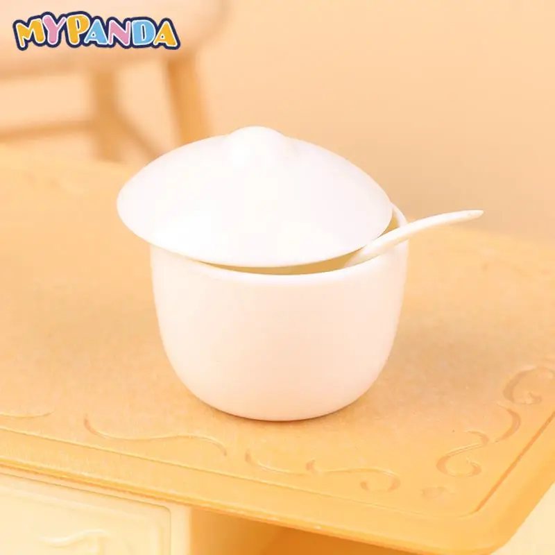 

Миниатюрный круглый кукольный домик с крышкой и ложкой, 1 комплект