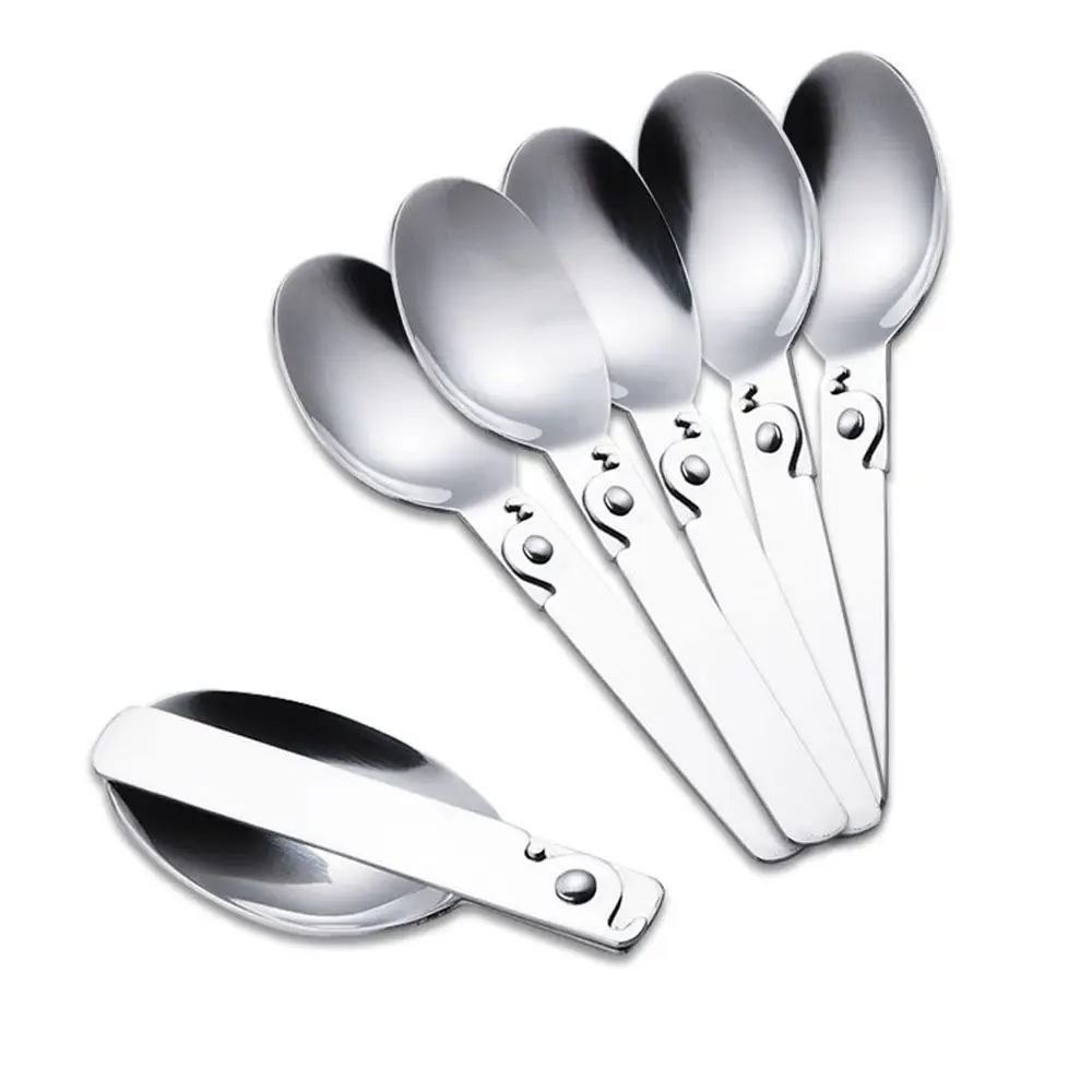 

Tool Kitchen Tool Cream Dessert Spoon Camping Coffee Tea Folding Spoon Soup Spoon Travel Tableware Outdoor Tableware