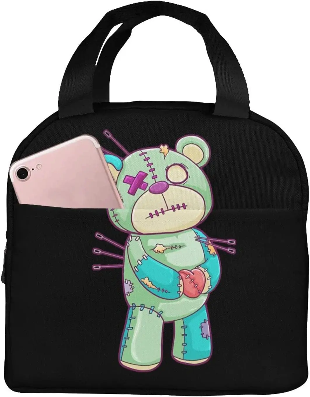 

Мишка Тедди Pastel Goth Anime Voodoo, сумка для обеда для женщин и мужчин, многоразовый изолированный охлаждающий Ланч-бокс, Термосумка для ланча