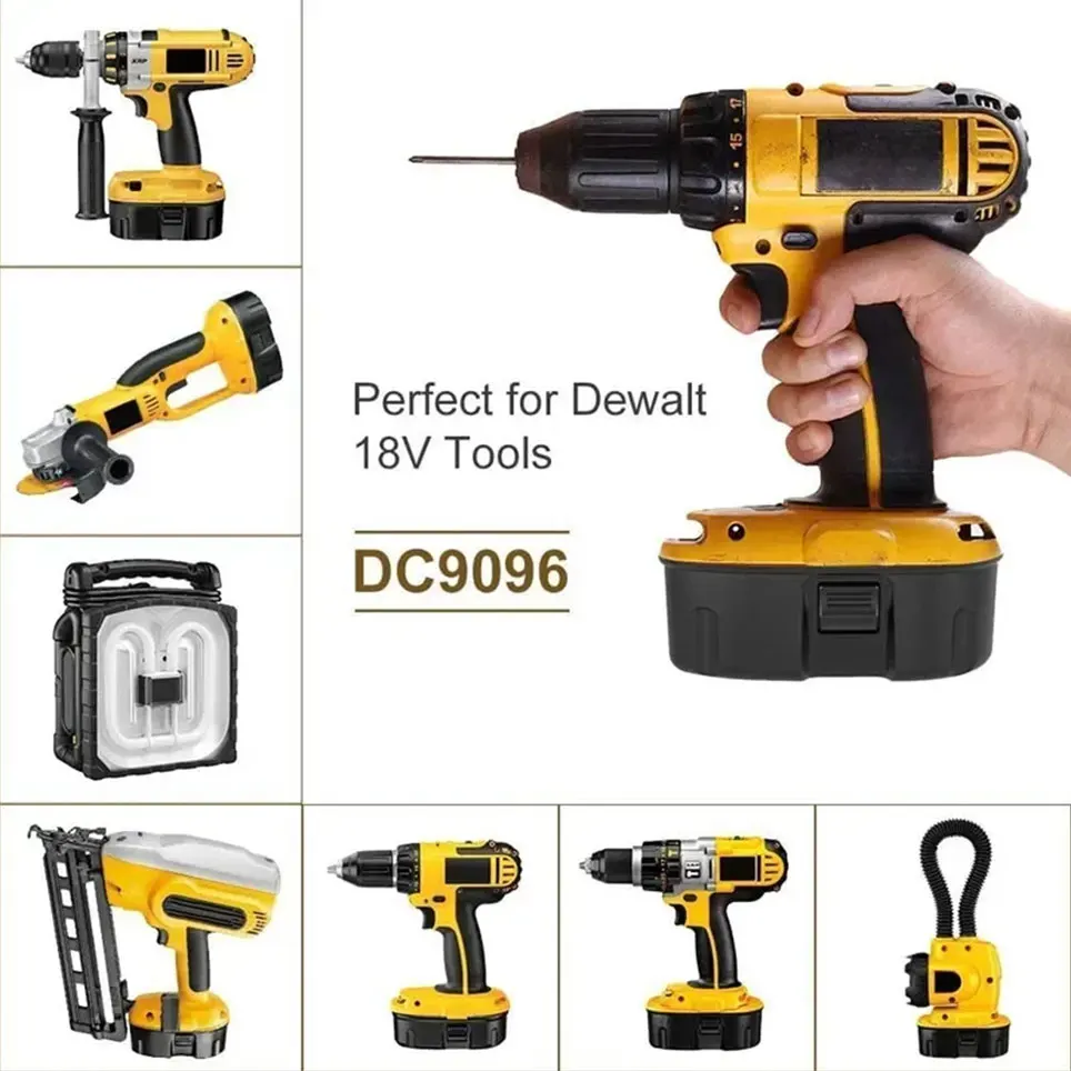 Никель-металлогидридный электроинструмент DC9096 18 в 6800 мАч 9800 для Dewalt DE9039 DE9095 DW9098