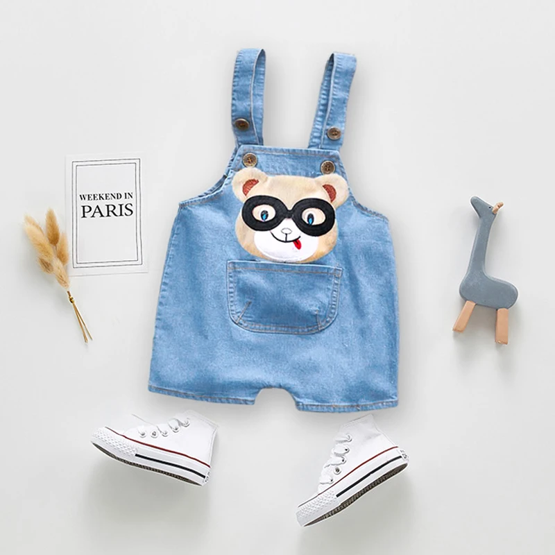 

IENENS Kids Baby Jumper Boys Girls Dungarees Clothes Pants Denim Shorts Jeans Overalls Toddler Infant Jumpsuits Trousers