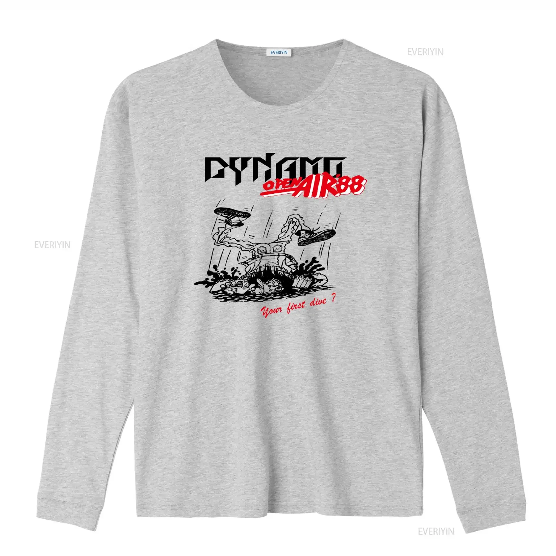 Фото Винтажная футболка 1988 года DYNAMO OPEN AIR Festival с дизайном Exodus Laaz Rockit и цитатой «Your first dive», винтажная, с эффектом потертости. №4