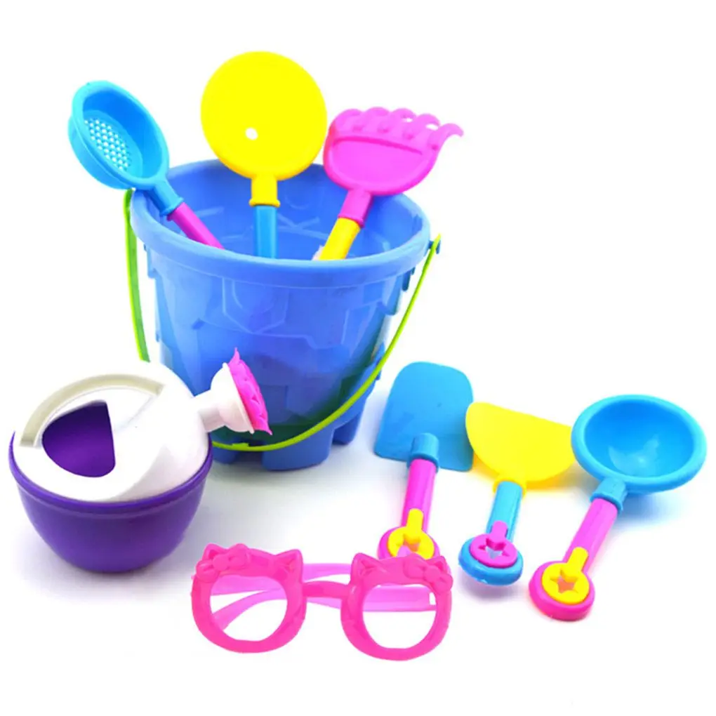 

9PCS/Set Random Color Kids Sand Beach Toys Castle Bucket Spade Shovel Rake Water Tools SetKids Toys Birthday Gifts