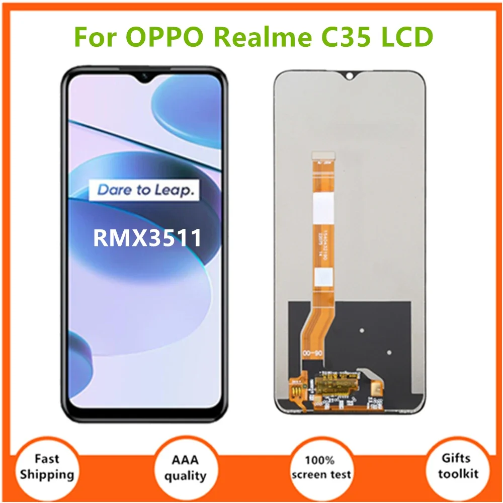 6 &quotдля OPPO Realme C35 ЖК-дисплей с сенсорным экраном в сборе сменная панель