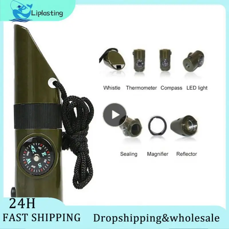 

Life-saving Multifunctional Whistle Multi-function Whistle 7 In 1 High Decibel Survival Whistle Emergency Survival Whistle