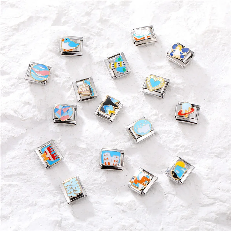 Синяя серия подвеска горные облака книга кошка итальянские подвески подходят