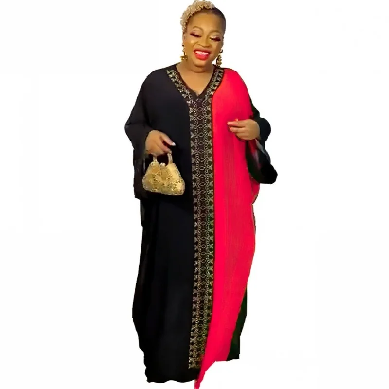 

Dubai African Dresses For Women Plus Size Boubou Nigerian Clothes Ankara Dashiki Long Dress Embroidered Kaftan Robe Djellaba