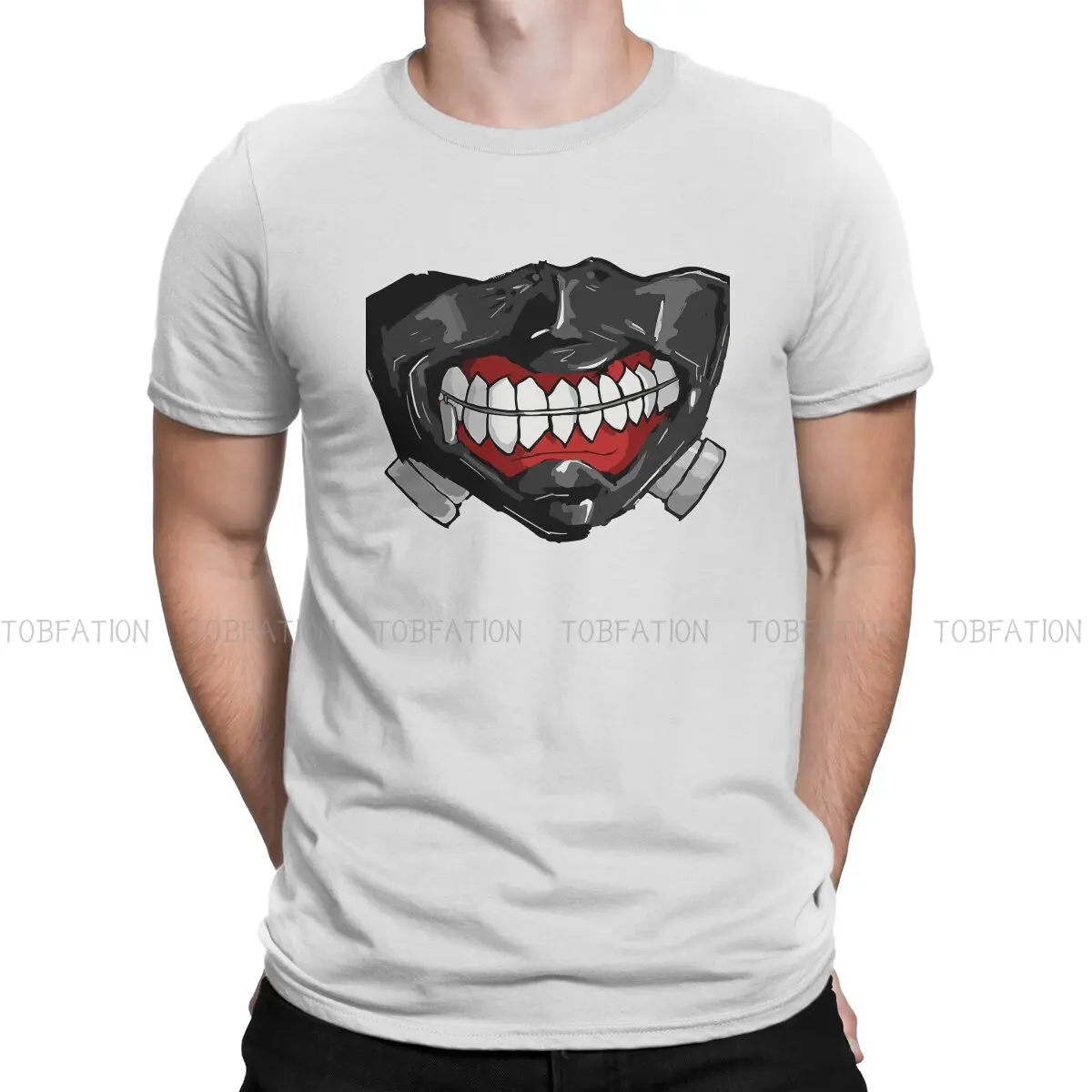 

Mask O Neck TShirt Tokyo Ghoul Anime Fabric Original T Shirt Men Clothes Individuality Oversized
