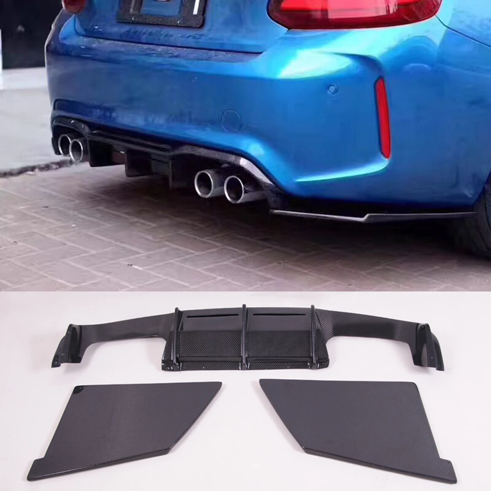 

Углеродное волокно задний диффузор губа и нижний бампер крышка Угловой защитный сплиттер для BMW F87 M2 2016-2022 2 двери MTC стиль