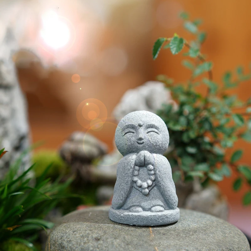 Статуи Будды милые маленькие скульптурные фигурки Джизо садовые украшения