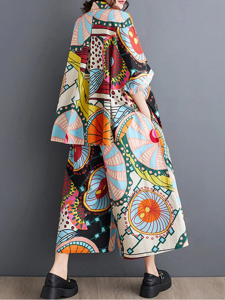 Комплект из двух предметов XITAO WLD20147 Женский модная рубашка свободного покроя с