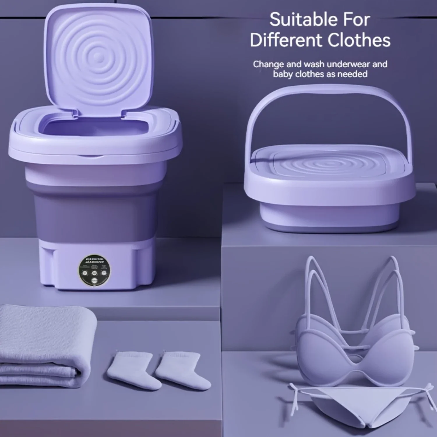 Складная Стиральная машина большой емкости галлонов Мини Портативная подходит