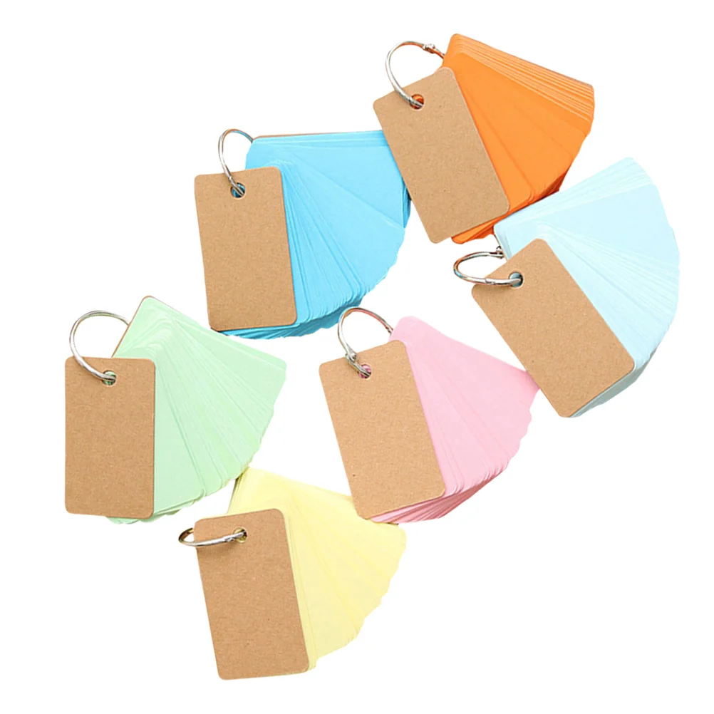 

6 Pcs Mini Notepad Ring Notes Pads Notebook Blank Flash Cards Notepads Portable