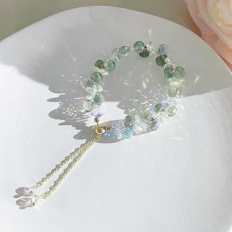 

Sparkling Exquisite Temperament Crystal Bracelet Female Ins Hot Valentine's Day Jewelry Wedding Gift