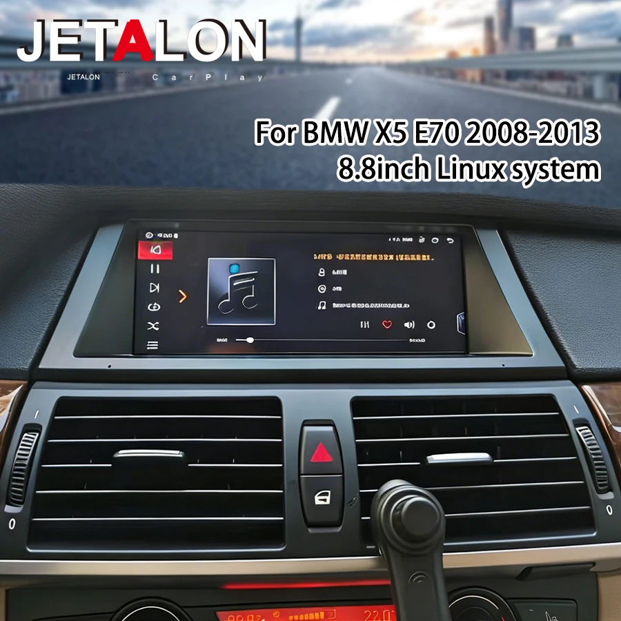 Фото 8.8'' Carplay Android Auto для BMW X5 E70 2008-2013, автомобильная магнитола с функцией Vi Link, записью, мультимедиа, зеркалированием экрана, системой Linux, для лево- и праворульных автомобилей. №1