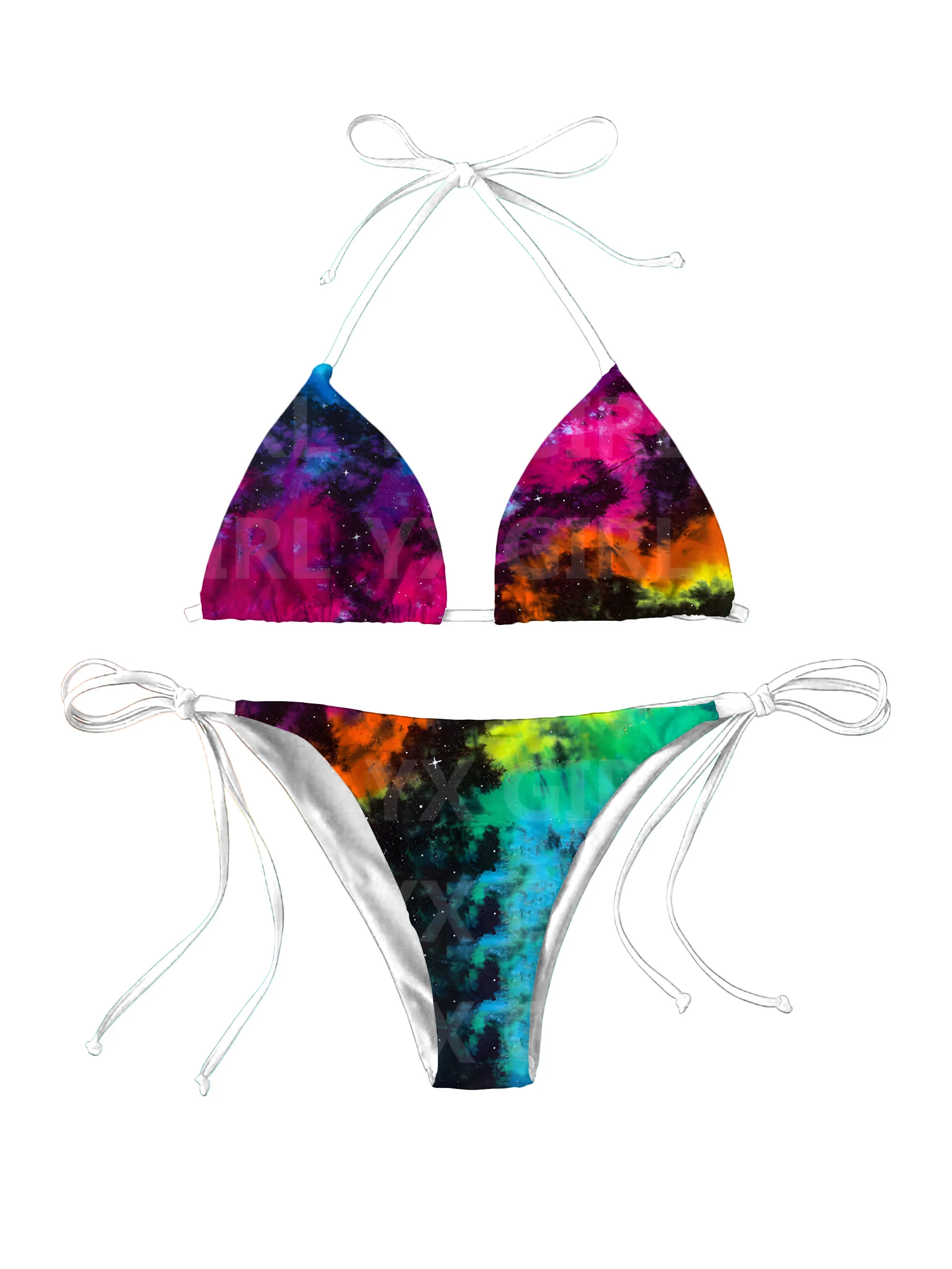 

Tie-dye Psychedelic Art Bikini Set 3D All Over Printed Sexy Bikini Summer Women For Girl Beach Swimsuit Cosplay Clothes